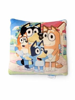 Bluey Family Pillow 11x11 Kids Cartoon Plush Cushion Decor Bingo Bluey Room